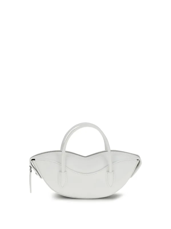 Shoulder Bag Mini Lips White Calf Leather made by Fiorucci