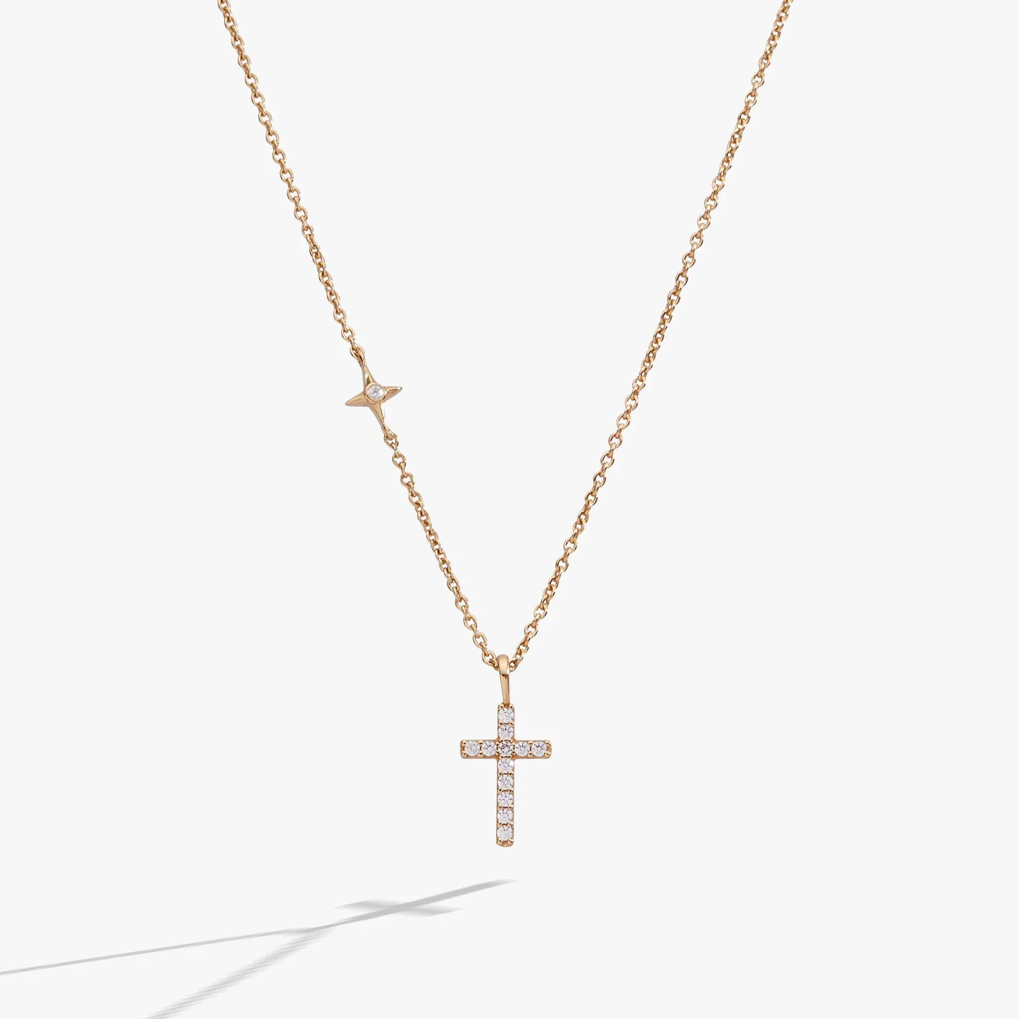 Cross Delicate Pave Crystal Pendant Necklace sold by Zulily