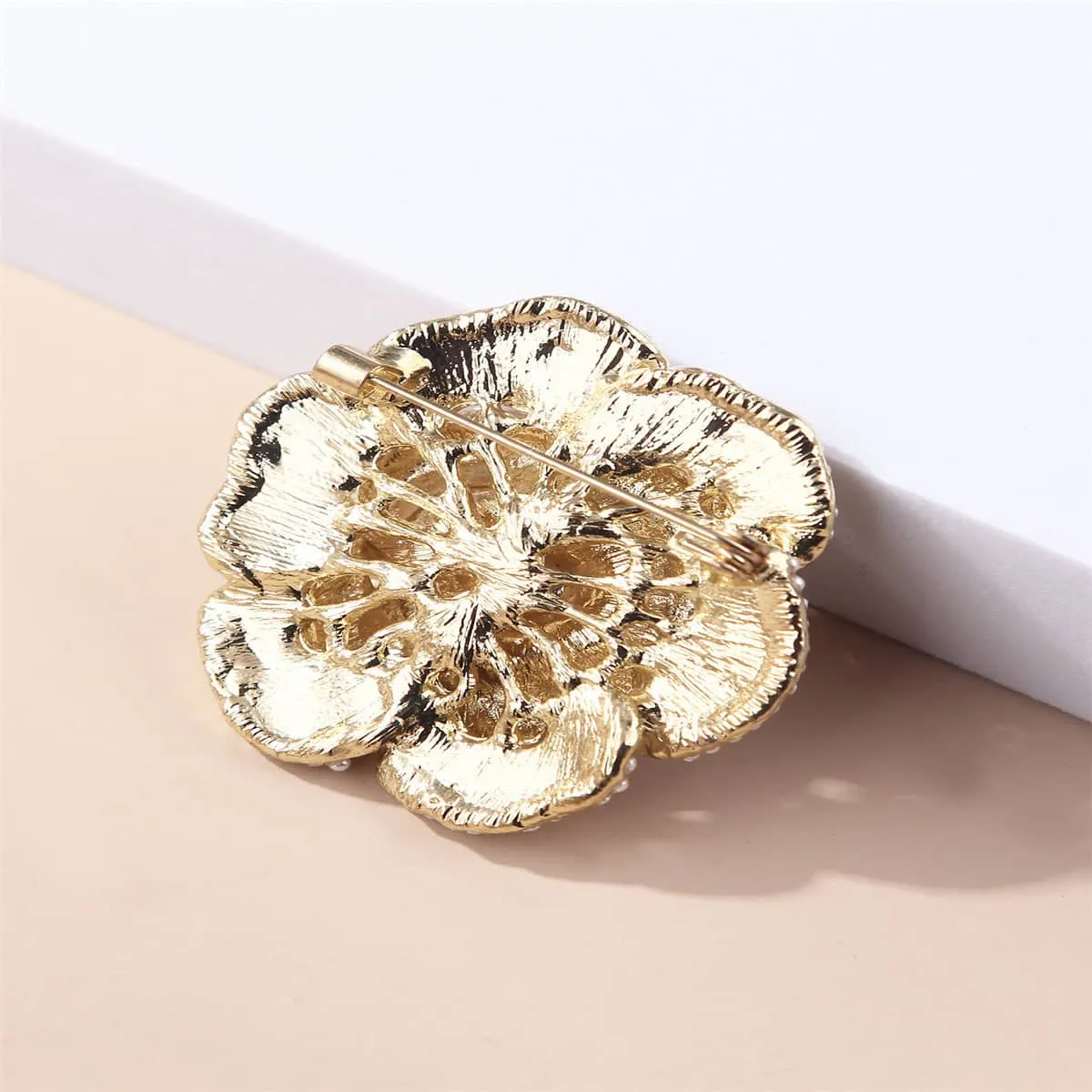 White & Pearl Camellia Brooch sold by Zulily product image thumbnail 2