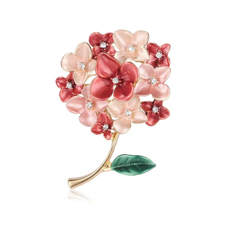 Cubic Zirconia & Enamel Goldtone Flower Bouquet Brooch made by Zulily