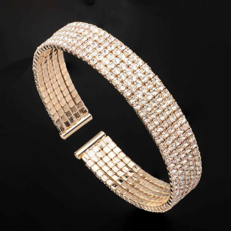 Cubic Zirconia & Goldtone Pavé Cuff made by Zulily