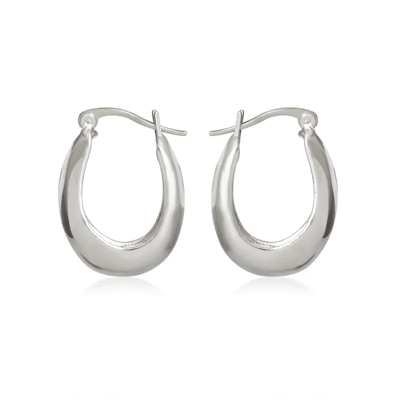Silvertone Graduated Hoop Earrings made by Zulily