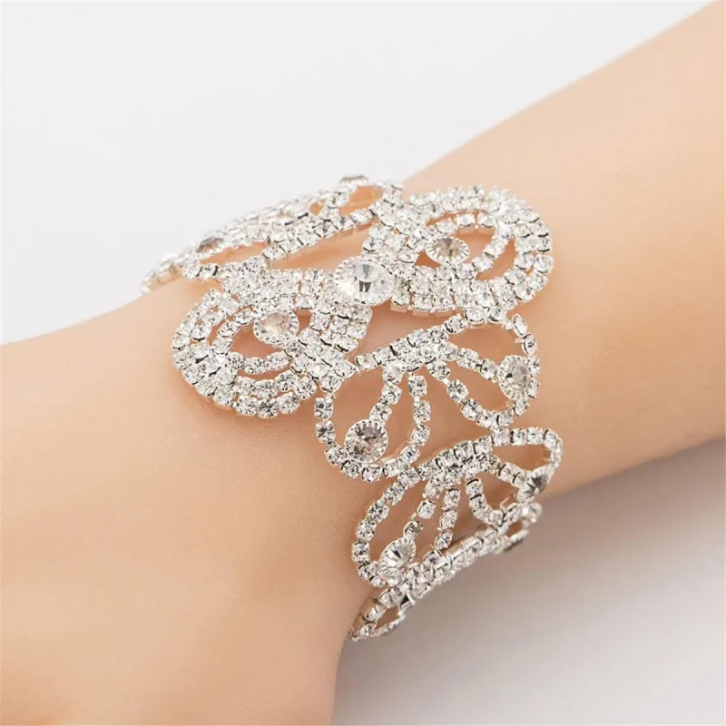 Cubic Zirconia & Goldtone Pavé Bow Bracelet made by Zulily