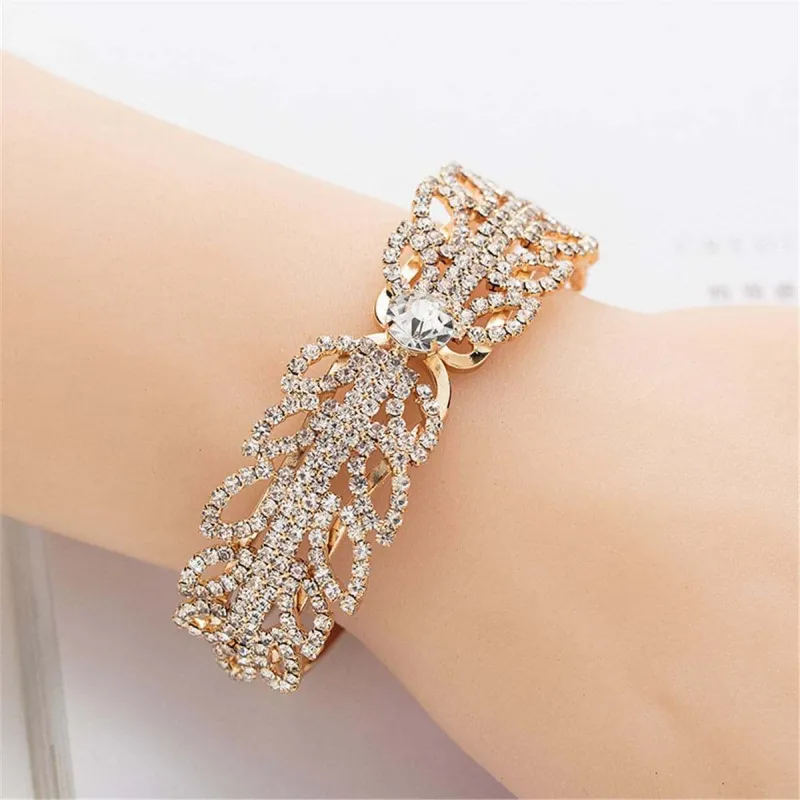 Cubic Zirconia & Goldtone Open Butterfly Bangle made by Zulily