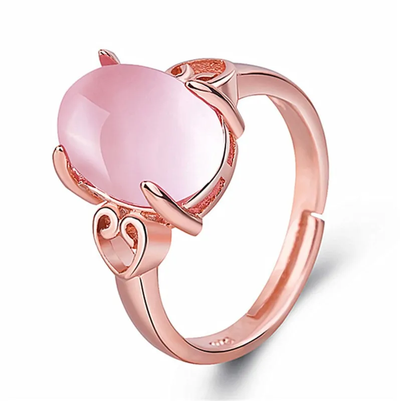 Rose Quartz & Rose Goldtone Adjustable Ring made by Zulily