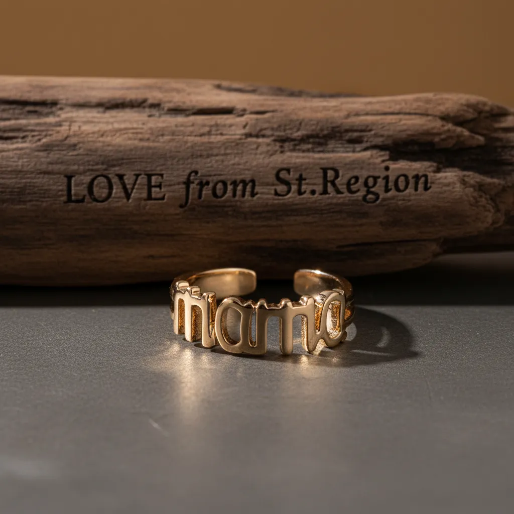Goldtone 'Mama' Open Ring sold by Zulily product image thumbnail 4