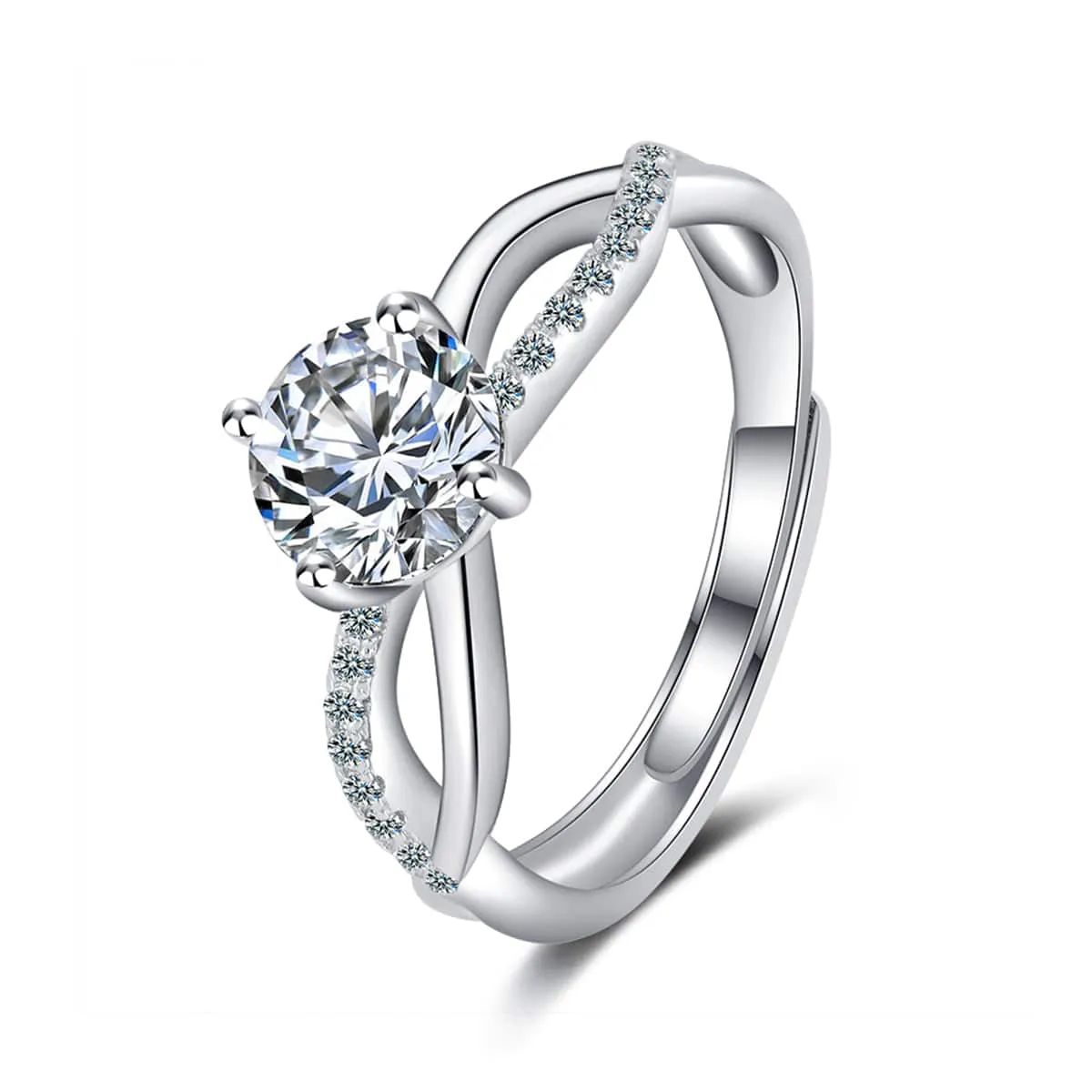 Crystal & Cubic Zirconia Crisscross Ring sold by Zulily