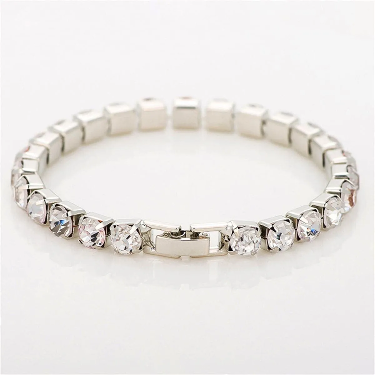 Cubic Zirconia & Silvertone Round Tennis Bracelet sold by Zulily product image thumbnail 2