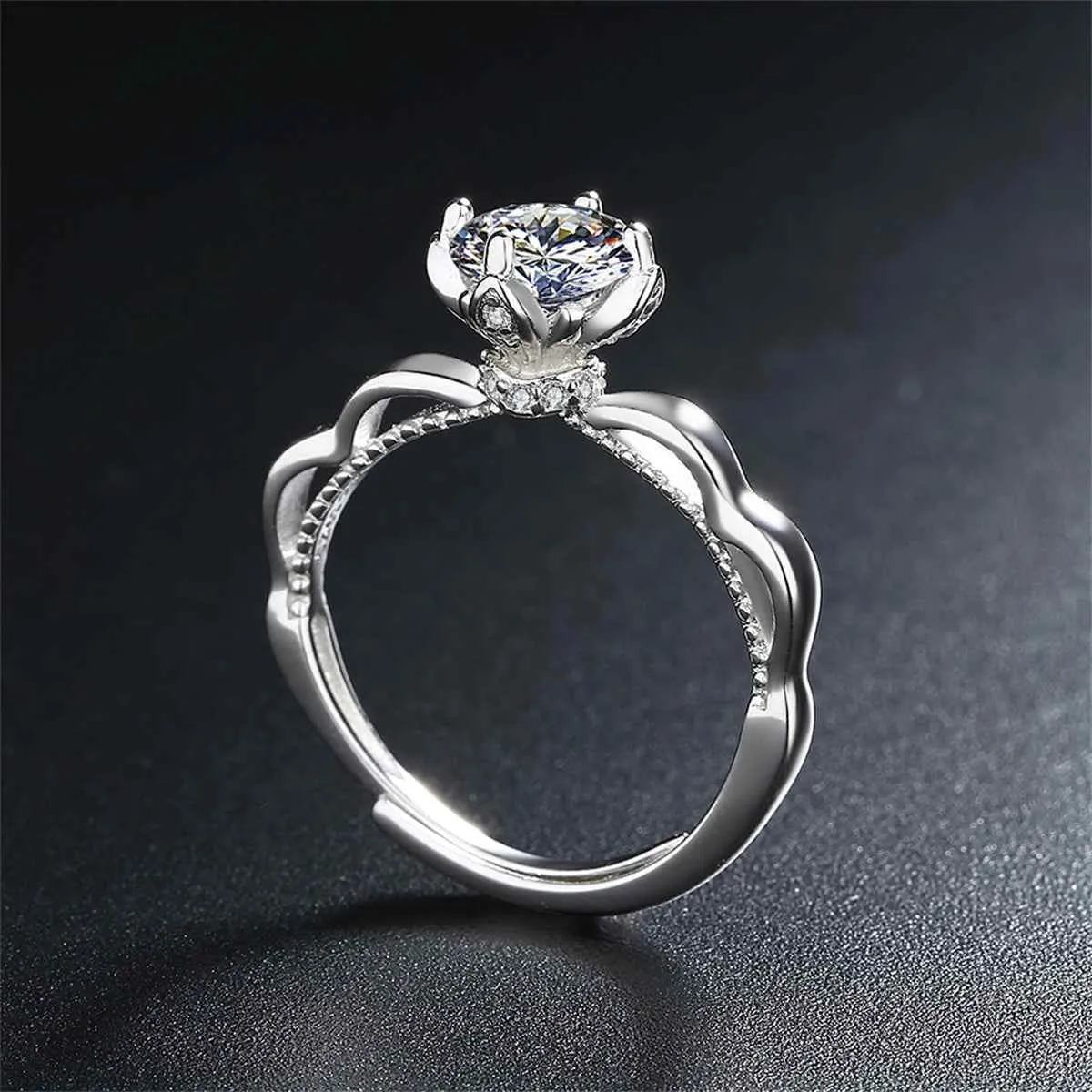 Crystal & Cubic Zirconia Crown Adjustable Ring sold by Zulily product image thumbnail 2