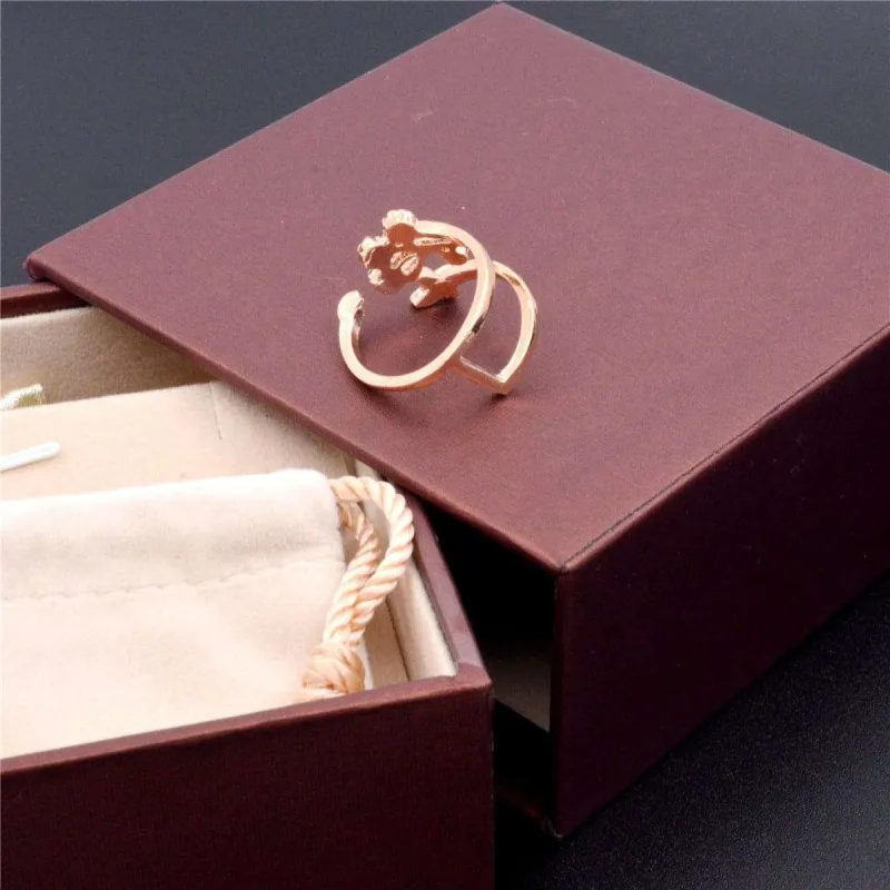 Cubic Zirconia & Rose Goldtone Flower & Butterfly Ring made by Zulily