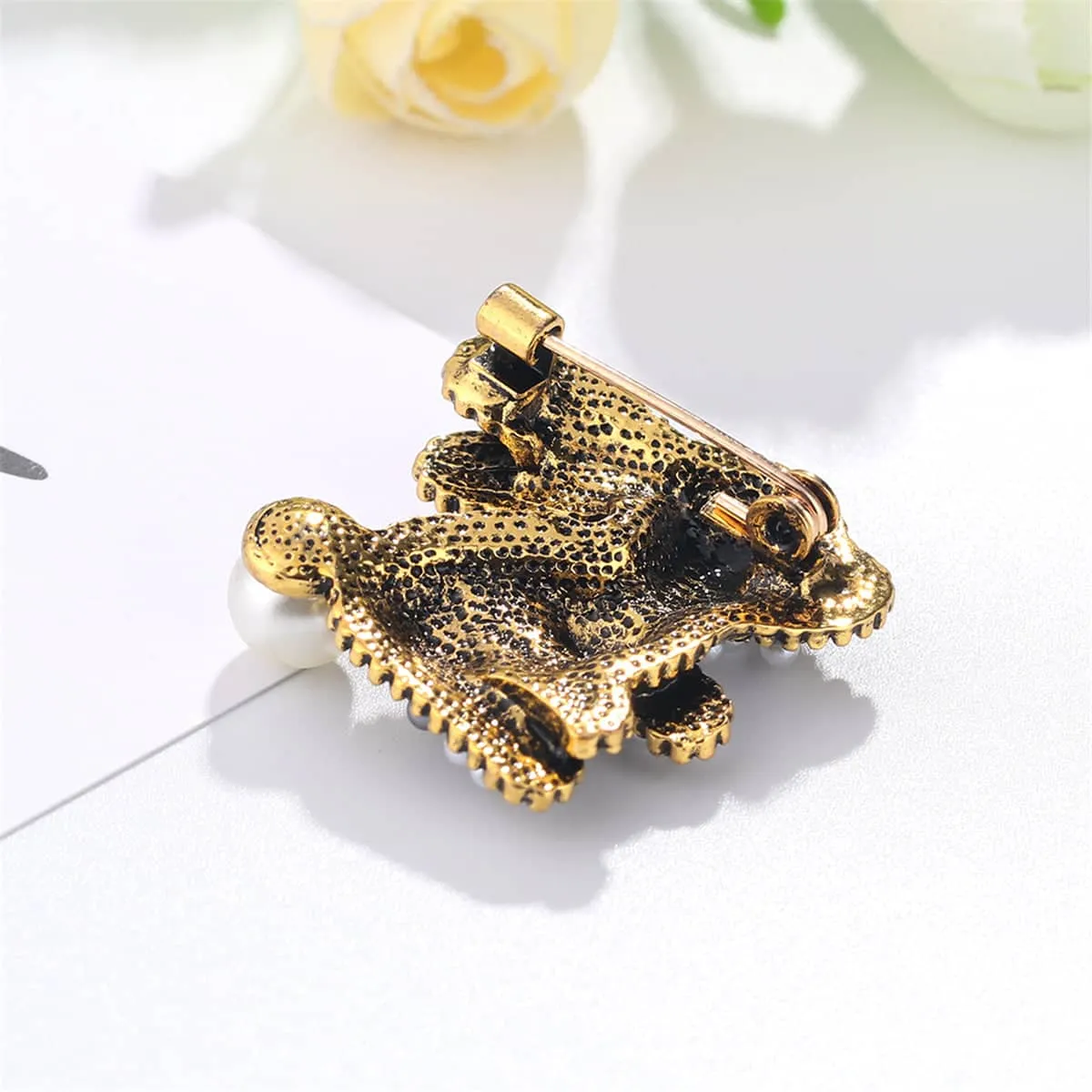 Gemstone & Goldtone Rabbit Brooch sold by Zulily product image thumbnail 2