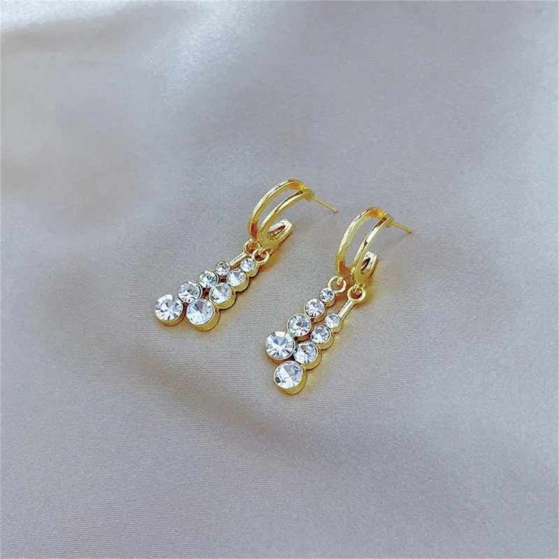 Cubic Zirconia & Goldtone Tassel Drop Earrings made by Zulily