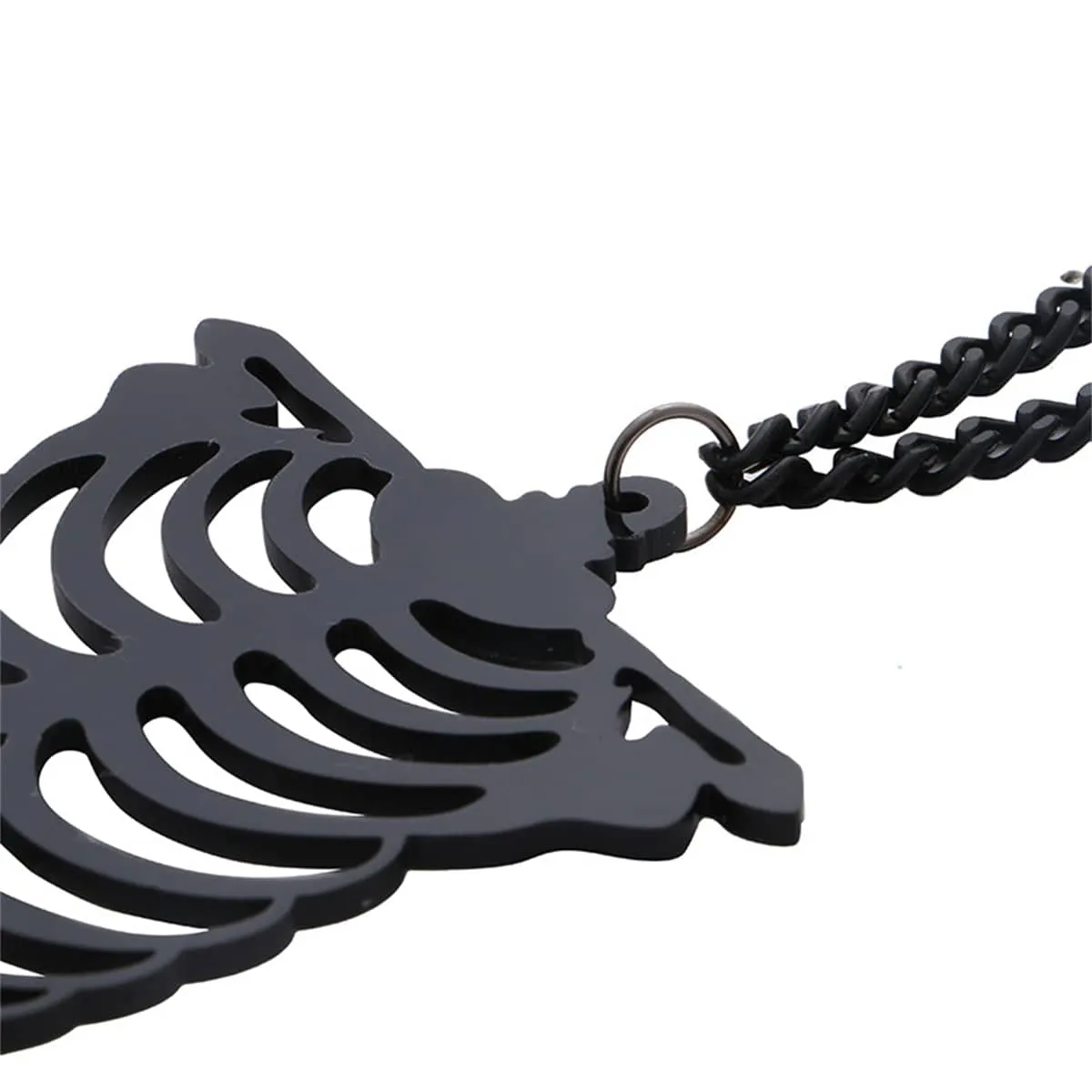 Black Ribcage Pendant Necklace sold by Zulily product image thumbnail 2