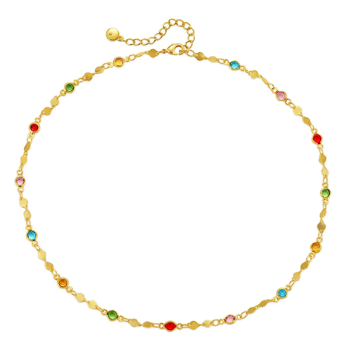 Multicolor Crystal & Goldtone Station Necklace sold by Zulily product image thumbnail 2