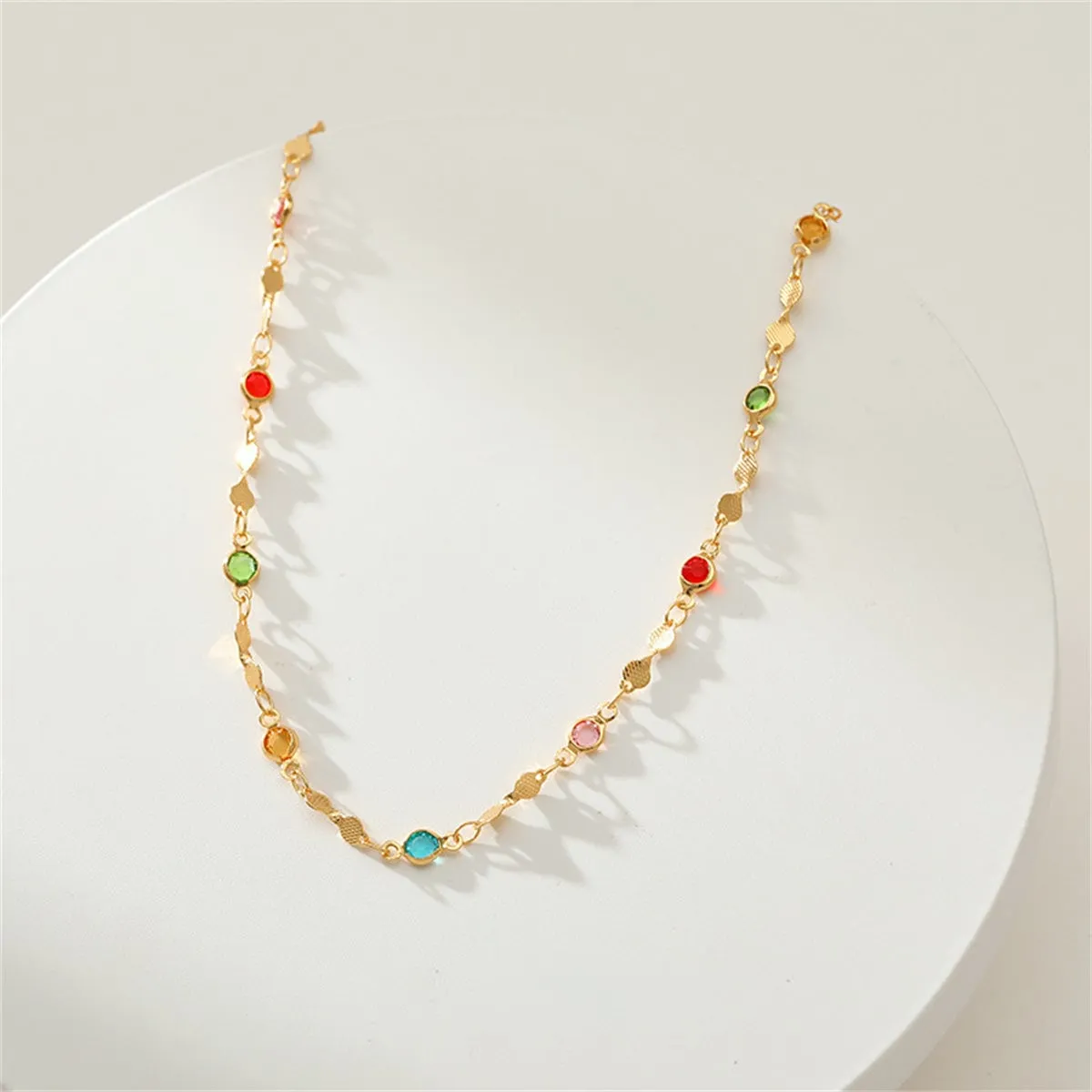 Multicolor Crystal & Goldtone Station Necklace sold by Zulily product image thumbnail 3