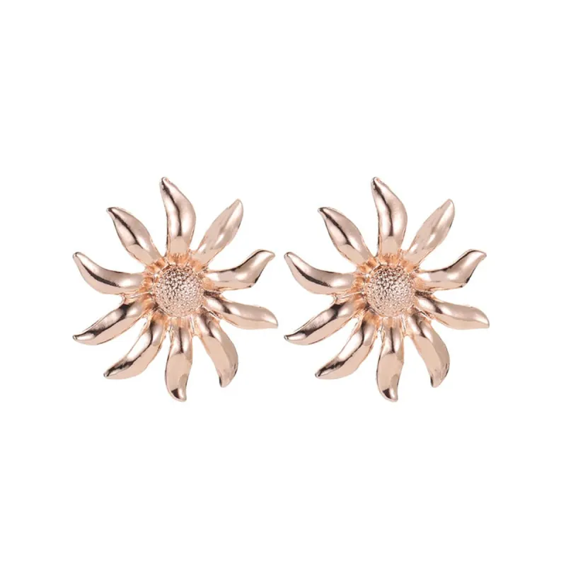 Goldtone Sunflower Stud Earrings made by Zulily