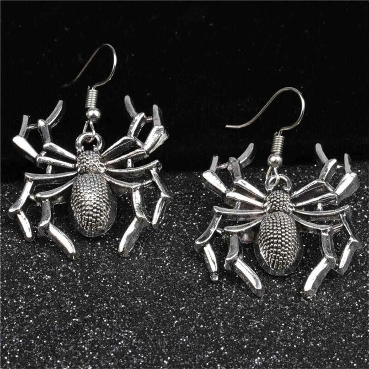 Silvertone Spider Drop Earrings sold by Zulily product image thumbnail 2
