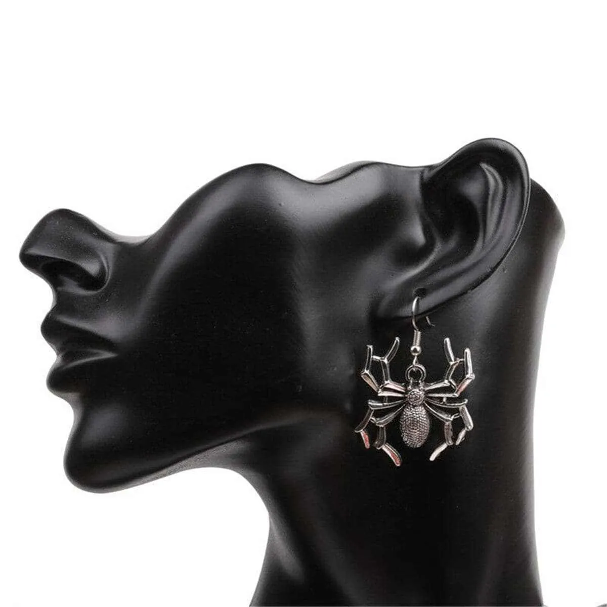 Silvertone Spider Drop Earrings sold by Zulily product image thumbnail 3