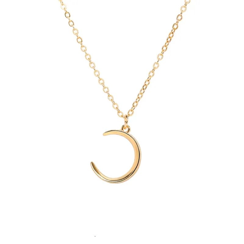 Goldtone Moon Pendant Necklace made by Zulily