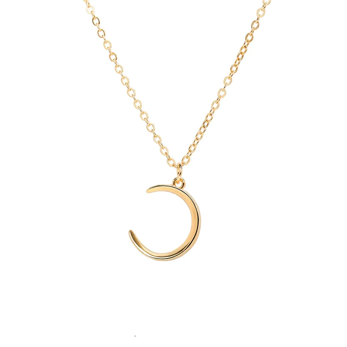 Goldtone Moon Pendant Necklace sold by Zulily