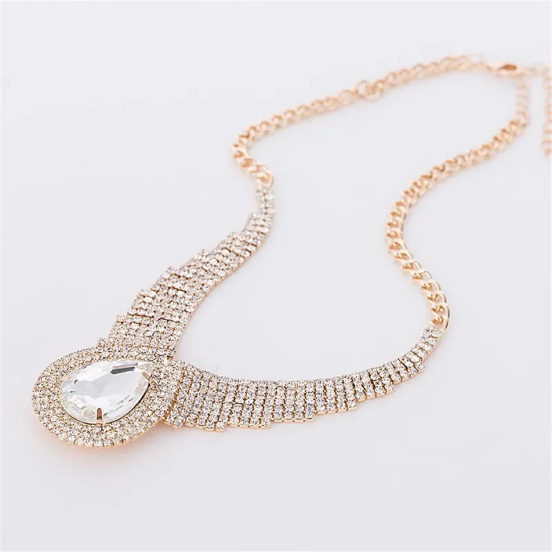 Crystal & Cubic Zirconia Layer Drop Statement Necklace made by Zulily