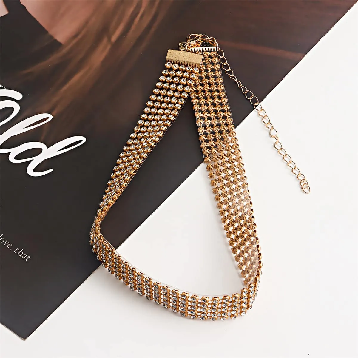 Cubic Zirconia & Goldtone Strand Choker sold by Zulily product image thumbnail 2