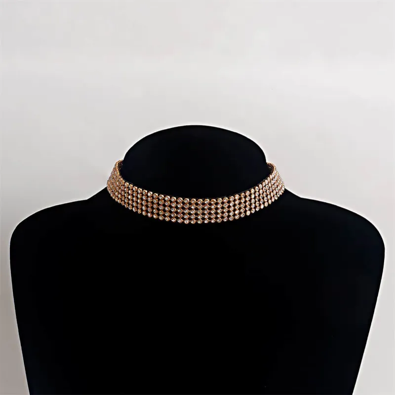Cubic Zirconia & Goldtone Strand Choker made by Zulily