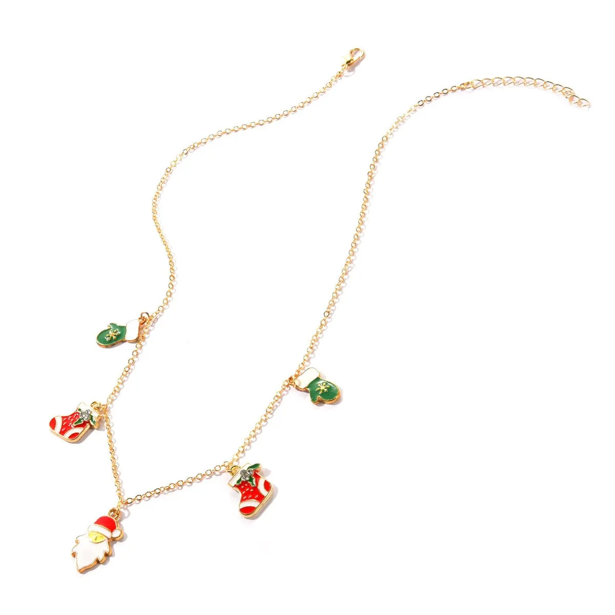 Cubic Zirconia & Goldtone Christmas Charm Station Necklace sold by Zulily product image thumbnail 3