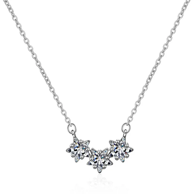 Cubic Zirconia & Silvertone Star Necklace made by Zulily