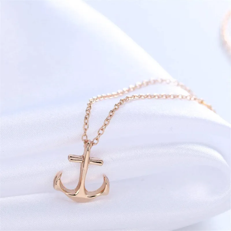 Goldtone Anchor Pendant Necklace made by Zulily
