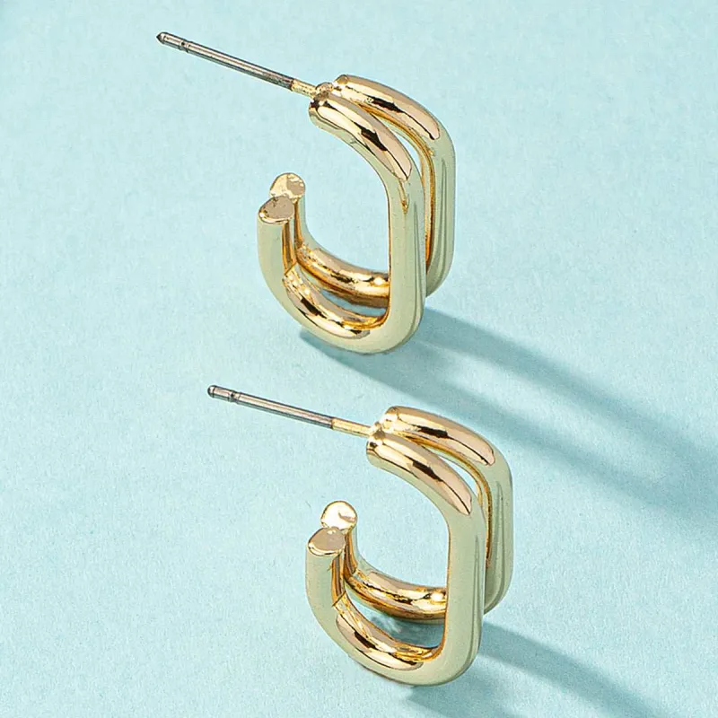 Goldtone Oval Huggie Earrings made by Zulily