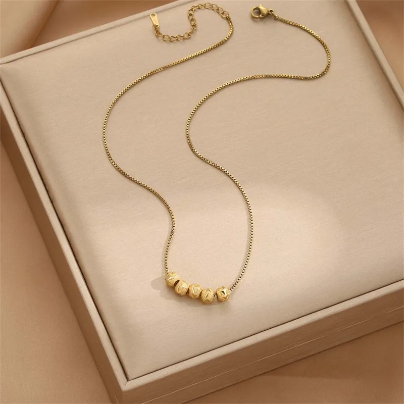 Goldtone Bead Necklace made by Zulily