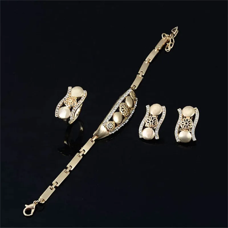 Cubic Zirconia & Goldtone Round Flower Necklace Set made by Zulily