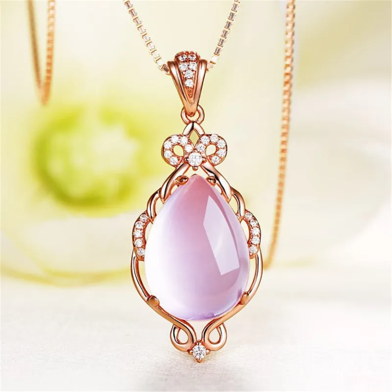 Ross Quartz & Cubic Zirconia Teardrop Pendant Necklace made by Zulily