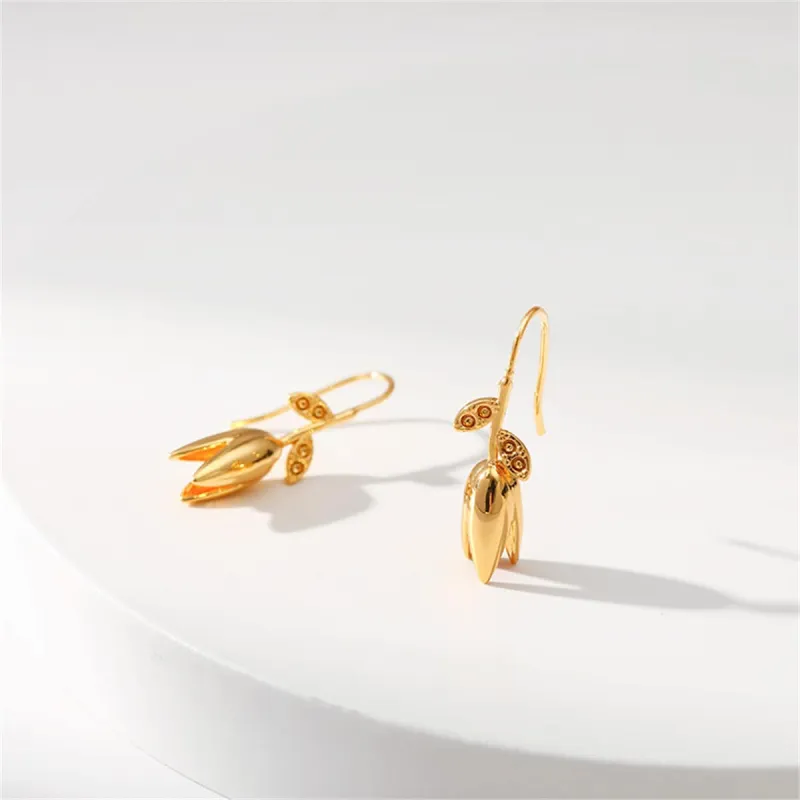 Goldtone Rose Drop Earrings made by Zulily
