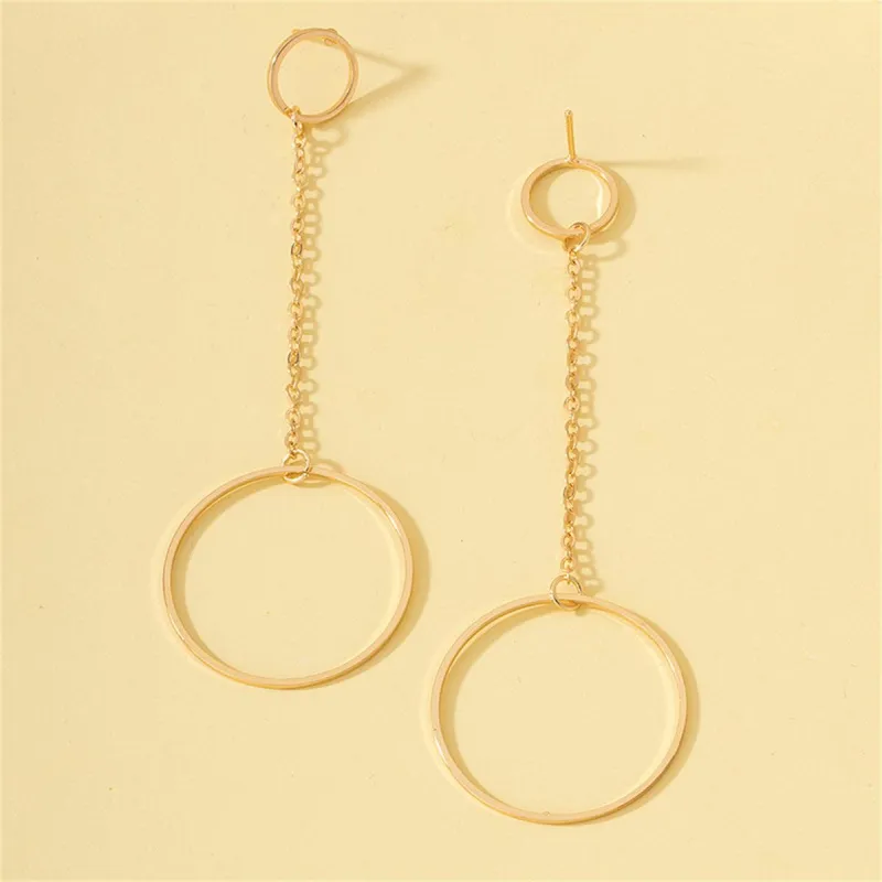 Goldtone Openwork Circles Drop Earrings made by Zulily