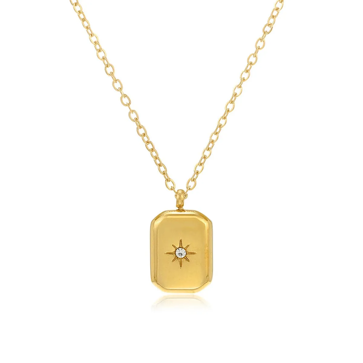 Cubic Zirconia & Goldtone Star Card Pendant Necklace sold by Zulily