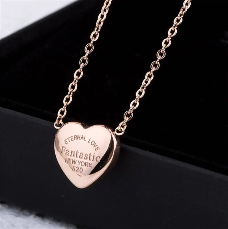 Rose Goldtone 'Eternal Love' Heart Key Pendant Necklace made by Zulily