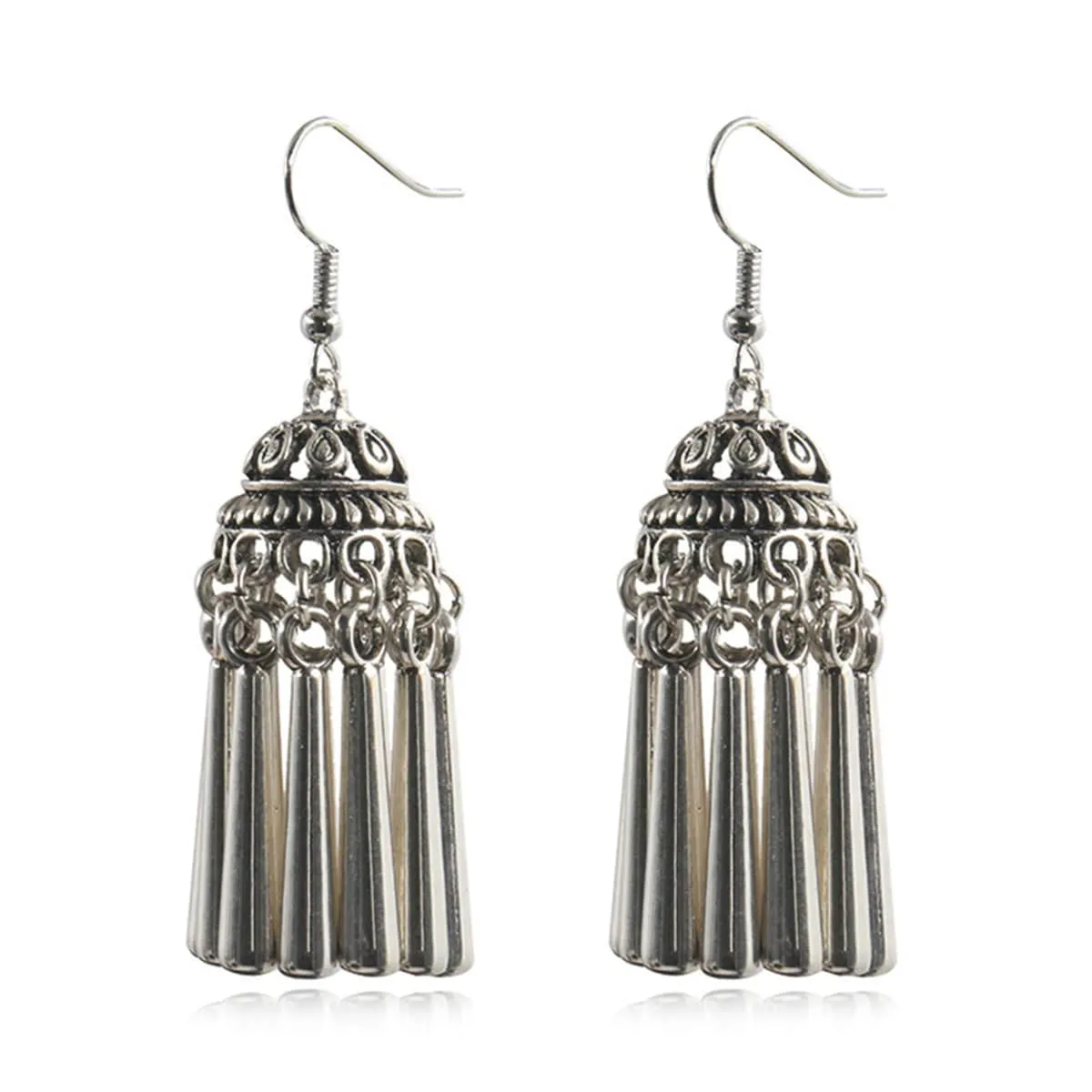 Silvertone Tassel Drop Earrings sold by Zulily product image thumbnail 4
