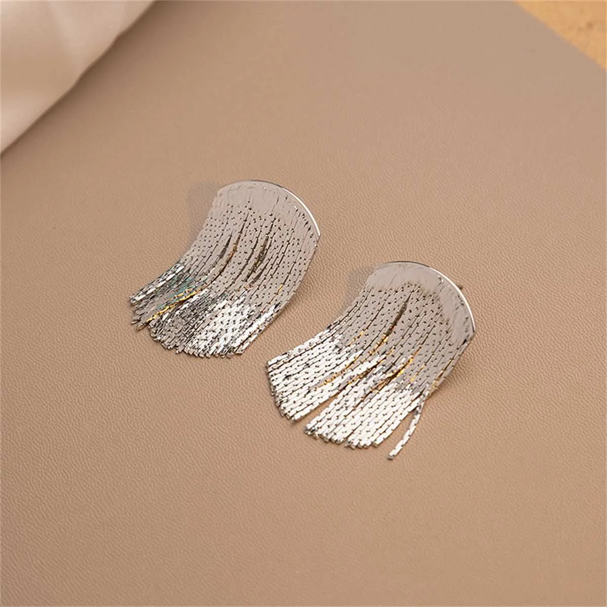 Silvertone Tassel Drop Earrings sold by Zulily product image thumbnail 2