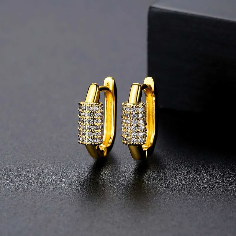 Cubic Zirconia & Goldtone Coil Oval Huggie Earrings made by Zulily