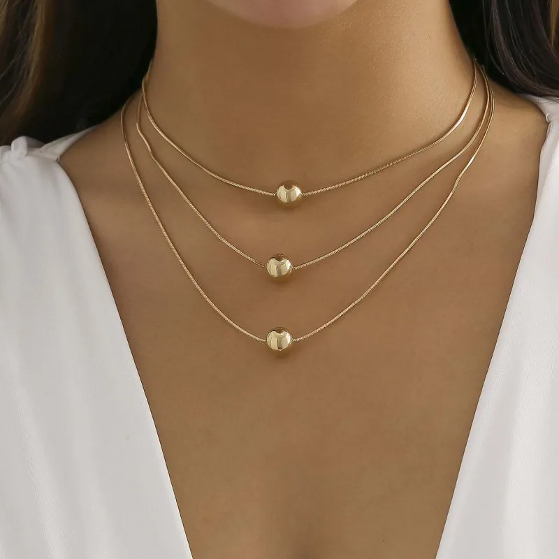 Goldtone Ball Necklace Set made by Zulily