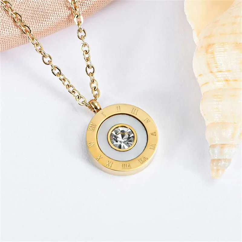 White Cubic Zirconia & Goldtone Roman Numeral Pendant Necklace made by Zulily