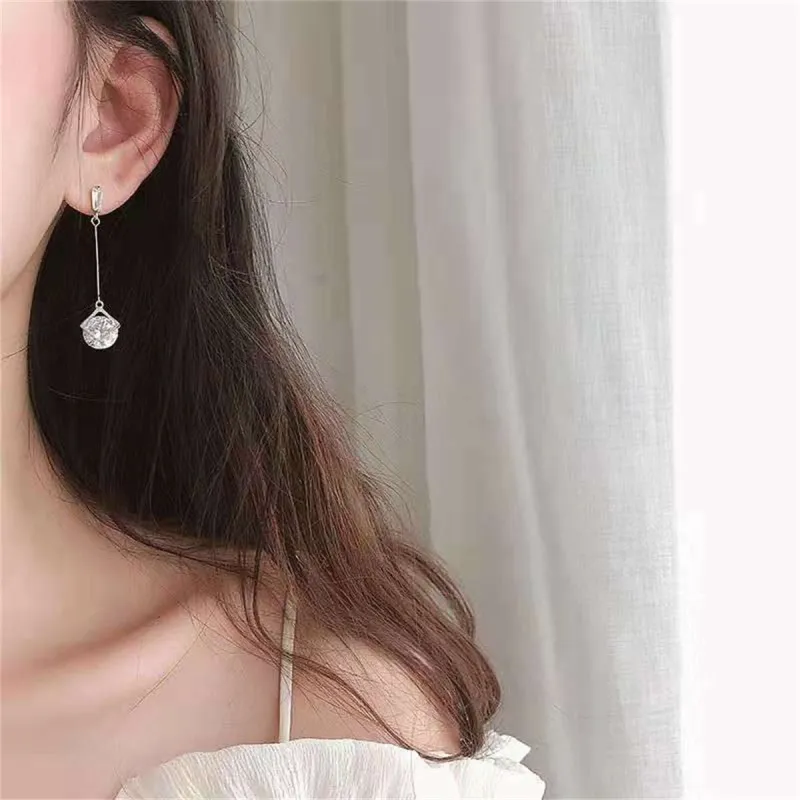 Crystal & Silvertone Round Drop Earrings made by Zulily