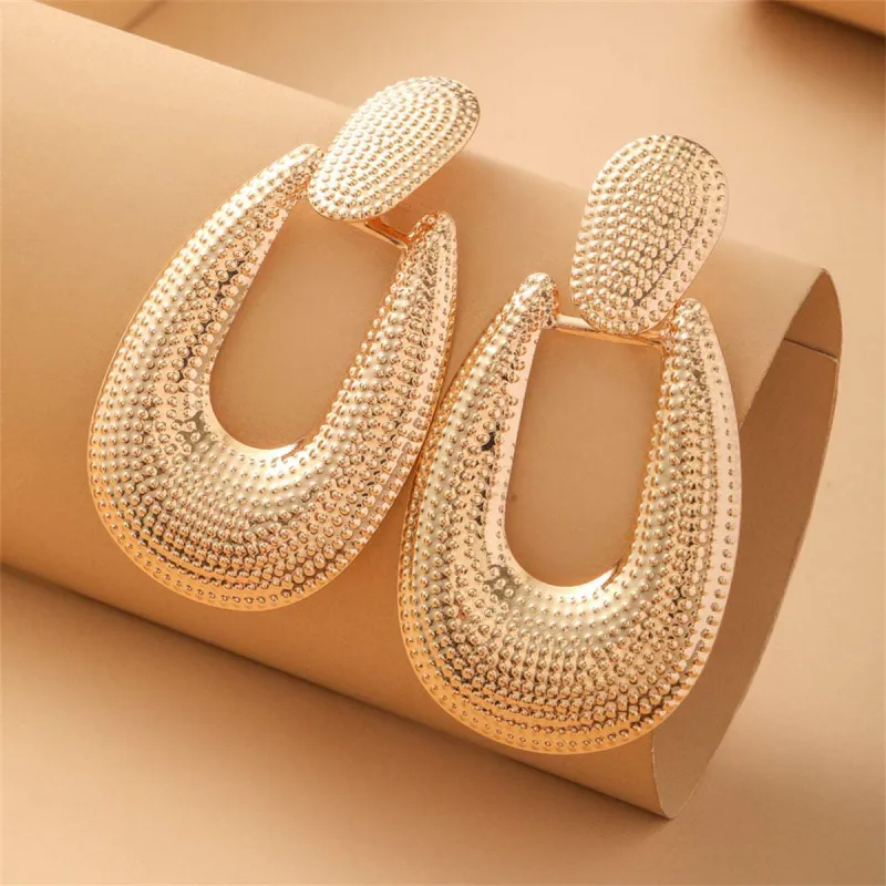 Goldtone Open Oval Drop Earrings made by Zulily