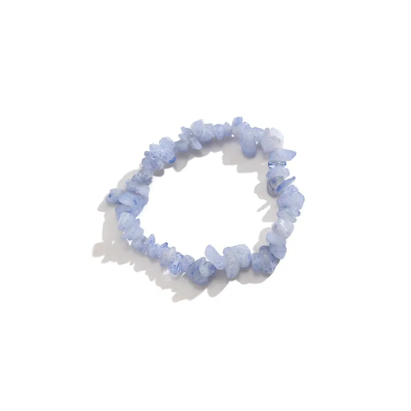 Blue Quartz Beaded Stretch Bracelet made by Zulily