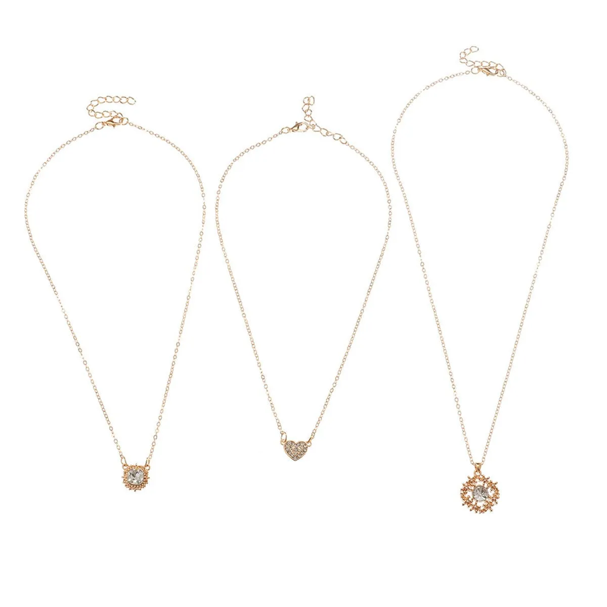 Crystal & Cubic Zirconia Heart Pendant Necklace Set sold by Zulily product image thumbnail 2