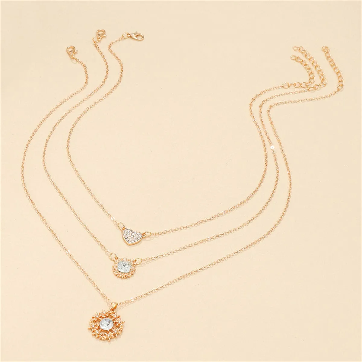 Crystal & Cubic Zirconia Heart Pendant Necklace Set sold by Zulily product image thumbnail 3