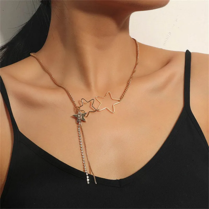 Cubic Zirconia & Goldtone Star Tassel Pendant Necklace made by Zulily