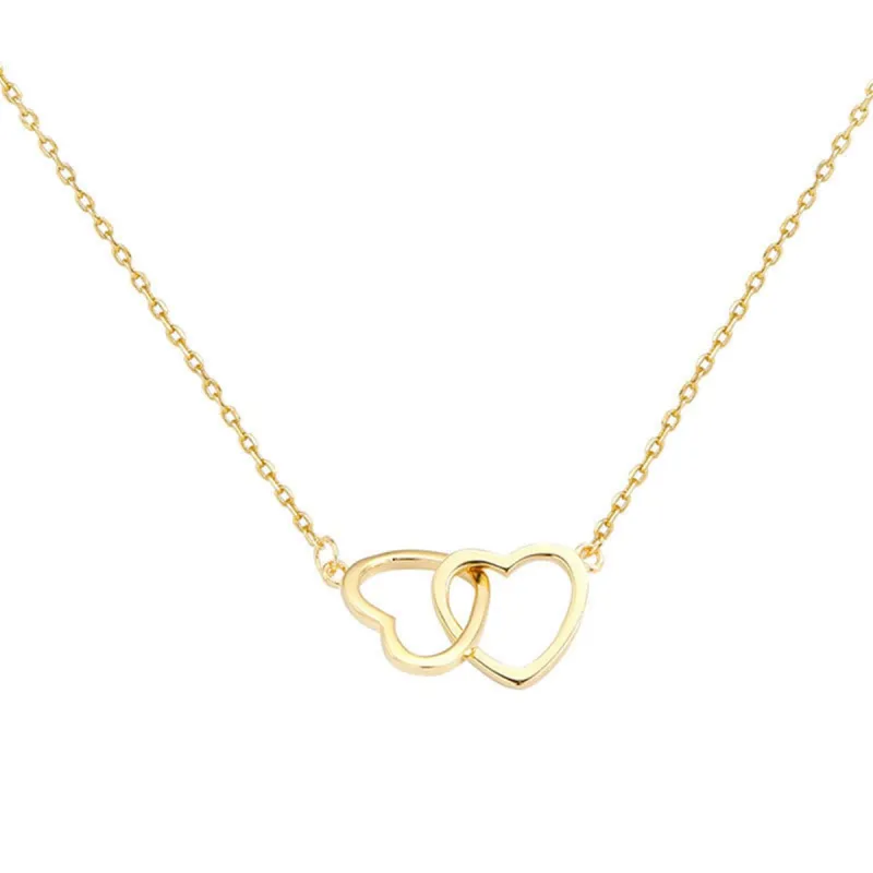 Goldtone Interlocking Heart Pendant Necklace made by Zulily